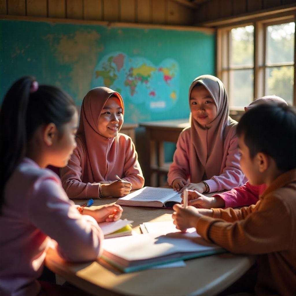 Potret siswa-siswi yang terlibat aktif dalam sesi belajar bersama menjadi cerminan bagaimana KKN Literasi dari kampus berdampak hadir bukan sekadar mengajar, tapi membangun ruang tumbuh bersama. Inilah wajah masa depan yang kita rawat lewat kehadiran mahasiswa di tengah masyarakat—bukan untuk membawa jawaban, tapi menumbuhkan pertanyaan dan semangat belajar.