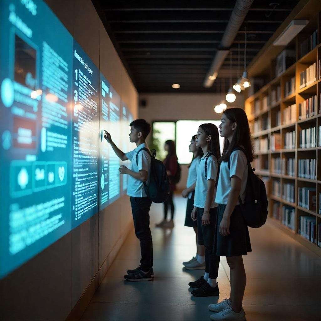 Siswa menyimak konten kebangsaan digital—praktik literasi kebangsaan di ruang siber.